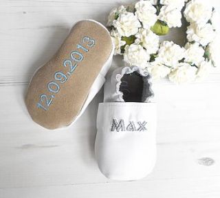 personalised mix 'n' match christening shoes by born bespoke