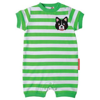 boris the border collie summer romper by olive&moss