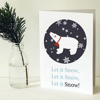 polar bear christmas greeting card by hanna melin