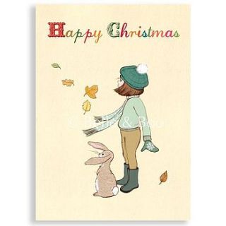 windy day christmas card by belle & boo