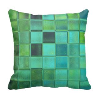 Sea Glass Mosaic Pillow home decor gift