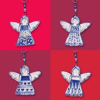 blue angel christmas decoration by roelofs & rubens