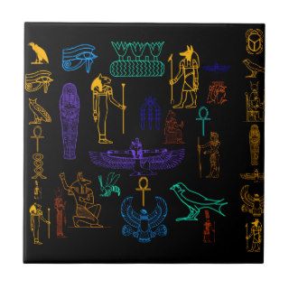Ancient Egyptian Hieroglyphs & Symbols Ceramic Tiles