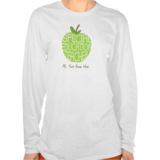 Special Education Teacher Green Apple Shirt