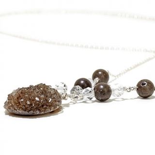 Deb Guyot Designs Herkimer Dolomite and Drusy Quartz 30" Necklace with "Diamond