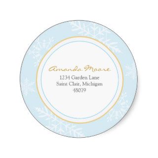 Winter Snowflakes Address Label or Favor Sticker