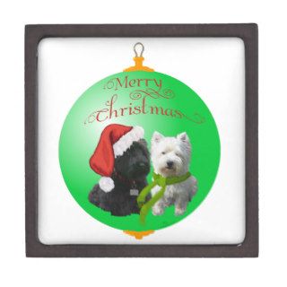 Westie Scottie Christmas Ornament Premium Keepsake Boxes