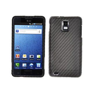 Samsung I997 Infuse 4G Hard Plastic Snap on Cover Carbon Fiber Look Black Fabric AT&T Cell Phones & Accessories