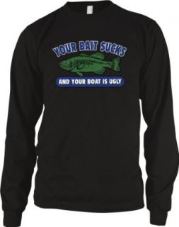 Your Bait Sucks And Your Boat Is Ugly Mens Fishing Thermal Shirt, Funny Fishing Design Men's Thermal Clothing
