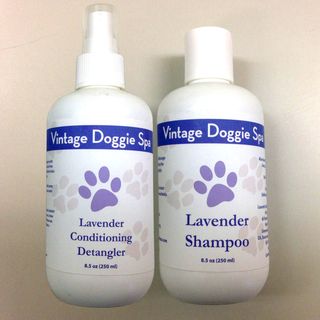 Vintage Doggie Spa Lavender Grooming Set Other Dog Supplies
