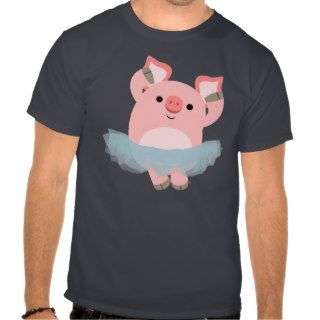 Cute Cartoon Ballerina Pig T Shirt