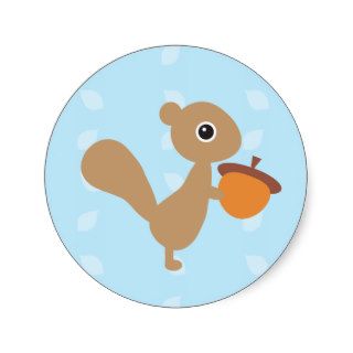 Squirrel Round Stickers