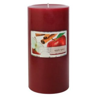 Home Scents Apple Spice Hand Poured 6x3 Pillar