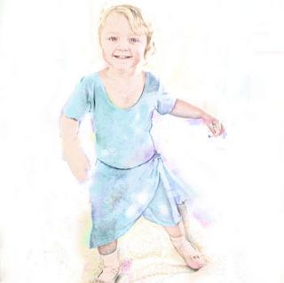personalised sketch & watercolour digital portrait by olivia sticks with layla