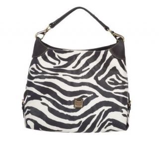 Dooney & Bourke Medium Zebra Print Sac Bag —