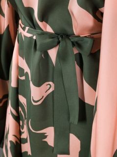 Emilio Pucci Rose Print Poncho Dress