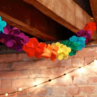 multi coloured square paper cut out garland by lisa angel homeware and gifts