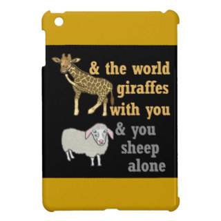 Funny Animal Pun, Giraffe and Sheep iPad Mini Case
