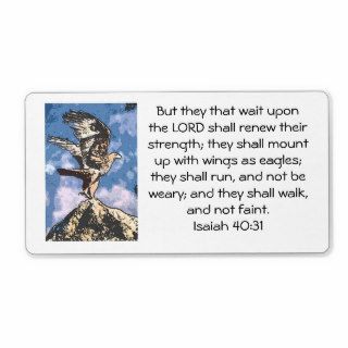 Eagles Wings   Isaiah 4031 Shipping Label