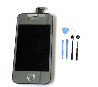 Globetradeexpert OEM Mirror Silver LCD + Touch Screen Glass Digitizer Assembly Replacement +Home Button + 6 Piece Tool Kit for Verizon Sprint Cdma Iphone 4 Cell Phones & Accessories