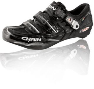 Chain Nova 2 Carbon Sole Technical Road Cycling Shoes 43.5 (US 9.5) Black   Made in Italy. Shoes