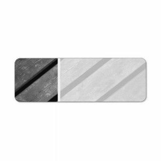 Black and White Picture of Wood Planks Custom Return Address Labels