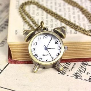 wakey wakey watch necklace by lisa angel