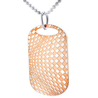 Stainless Steel Rose Goldplated Geometric Dog Tag West Coast Jewelry Stainless Steel Necklaces