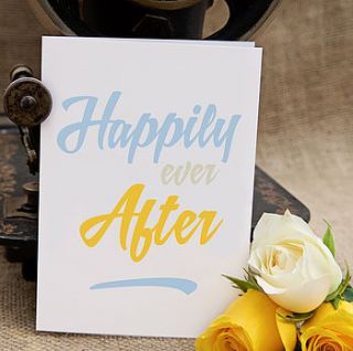 'happily ever after' greeting card by claire close