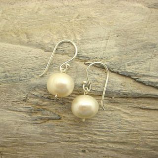 single pearl earrings by tigerlily jewellery