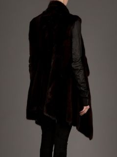 Rick Owens Asymmetric Fur Coat