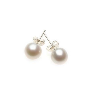 ivory elegance pearl earrings by chez bec