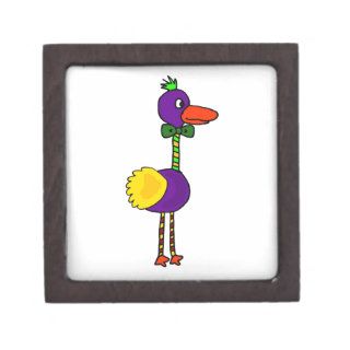 VW Colorful Funny Dodo Bird Cartoon Premium Keepsake Boxes