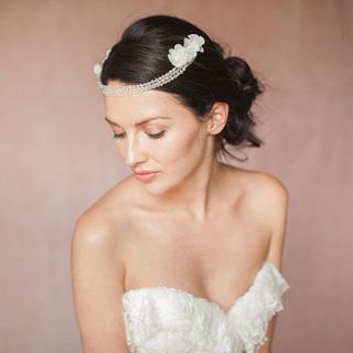 aria ivory silk flower comb by britten weddings