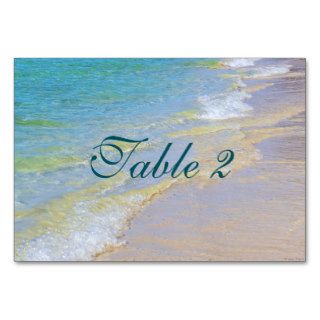 Beautiful Beach Sands Coastal Wedding Table Number Table Cards