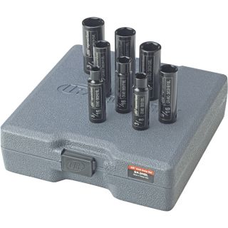 Ingersoll Rand Impact Sockets — 3/8in. Drive, Deep, 8-Pc. SAE Set, Model# SK3H8L  3/8in. Drive SAE Sets