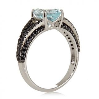 Colleen Lopez "Happily Ever Aqua" 2.33ct Aquamarine and Black Spinel Sterling S