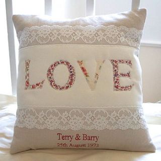 love letter cushion by tuppenny house designs
