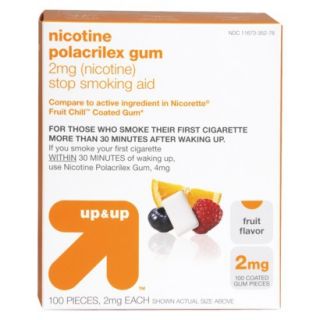 up&up Nicotine Polacrilex 2 mg Fruit Gum  100 Count