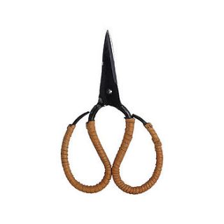 leather handled utility scissors by old with new