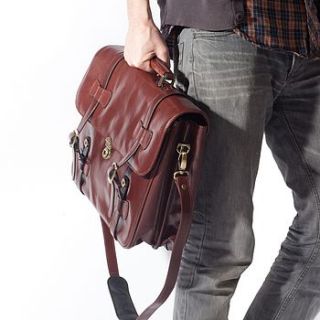 umbria italian leather briefcase by adventure avenue