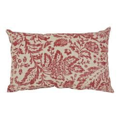 Pillow Perfect Red/ Tan Damask Throw Pillow Pillow Perfect Throw Pillows