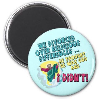 Funny Divorced T shirts and Gifts For Her Refrigerator Magnets