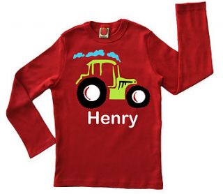 personalised tractor t shirt by holubolu