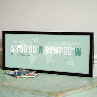 personalised urban coordinates art print by the drifting bear co.