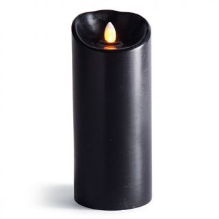 Grandin Road Mirage LED Lit Black Pillar Candle