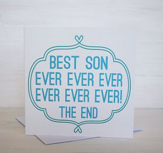 'best son ever' card by supercaliprint