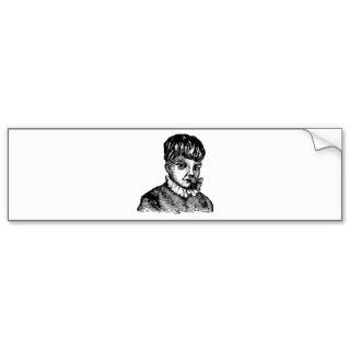 Young Boy   Vintage Freaky Weird Art Bumper Stickers