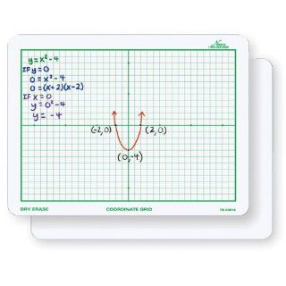 Nasco Double Sided Coordinate Grid Dry Erase Board, 15 1/2" x 11 1/2"