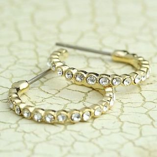diamante hoop earrings by lisa angel